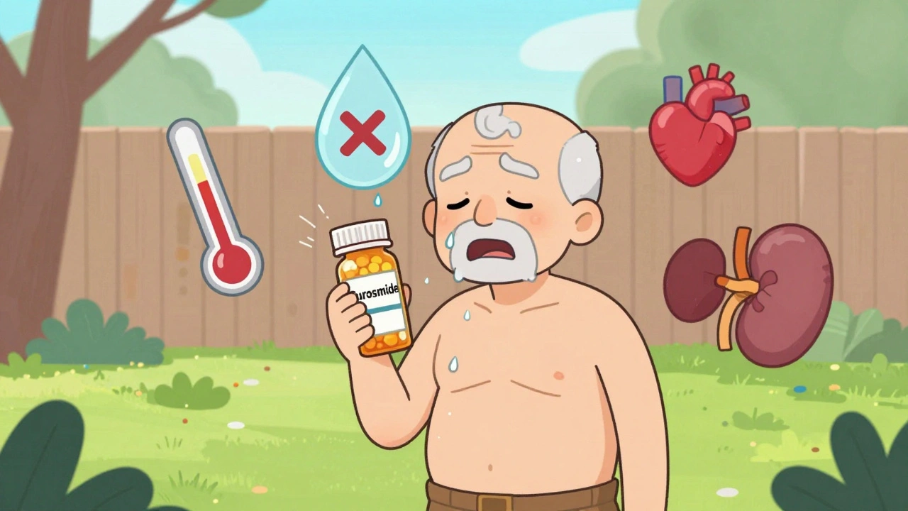 Heat Exposure Precautions with Diuretics and Anticholinergics