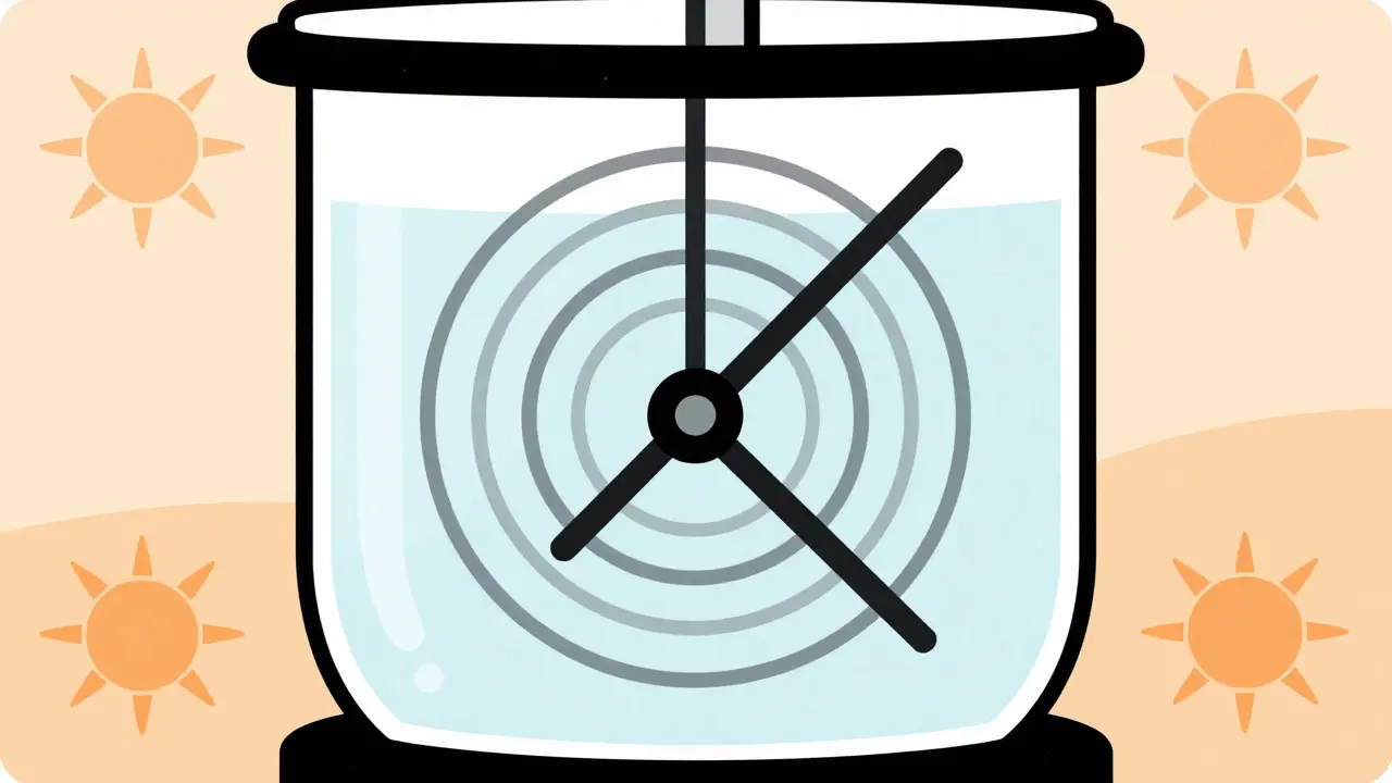 Stylized illustration of laboratory paddle machine spinning