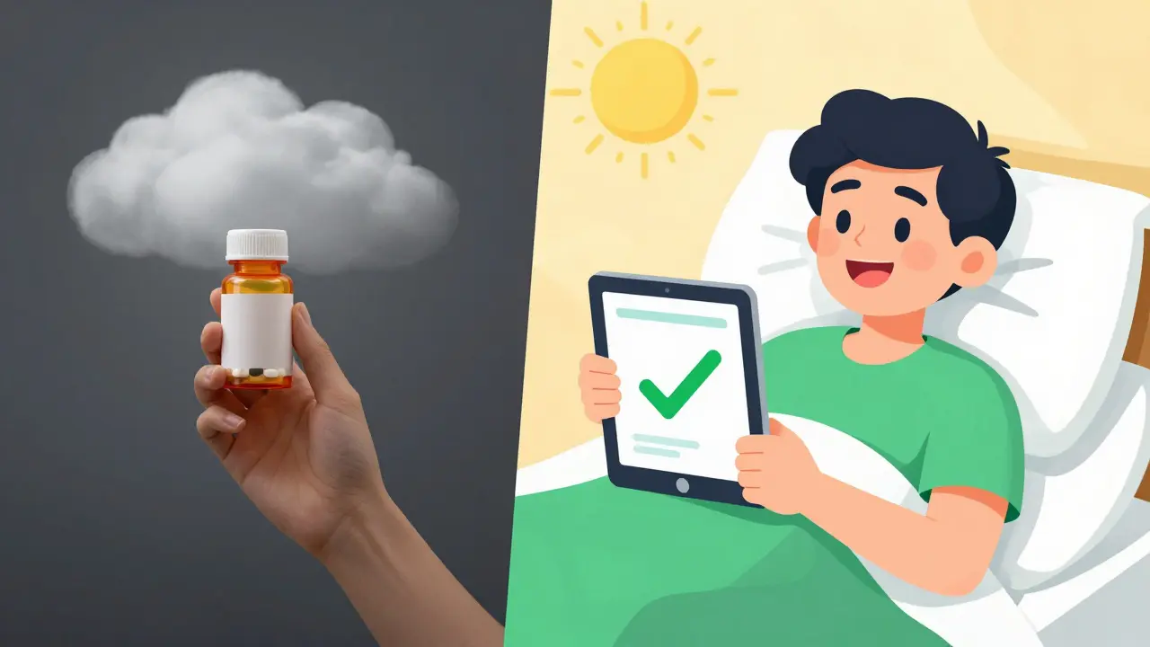 Comparison between the grogginess of sleep medication and the success of digital CBT-I