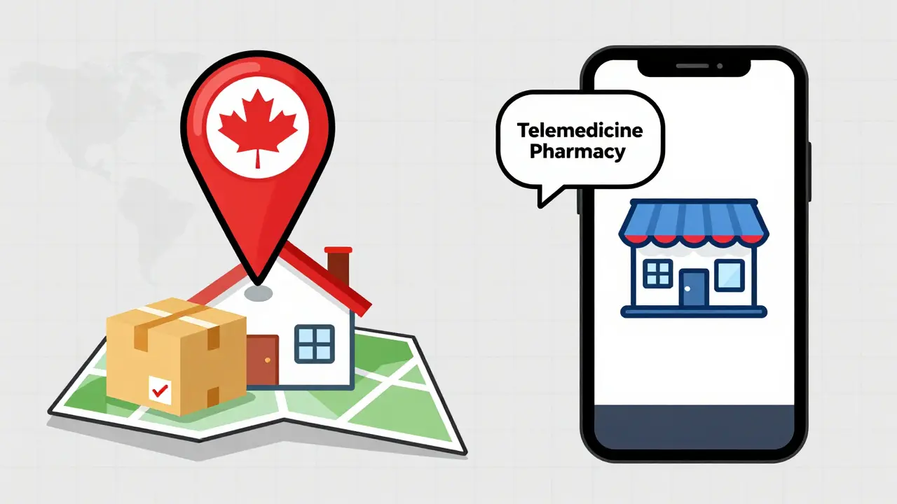Comparison of online pharmacy shipping vs local pickup