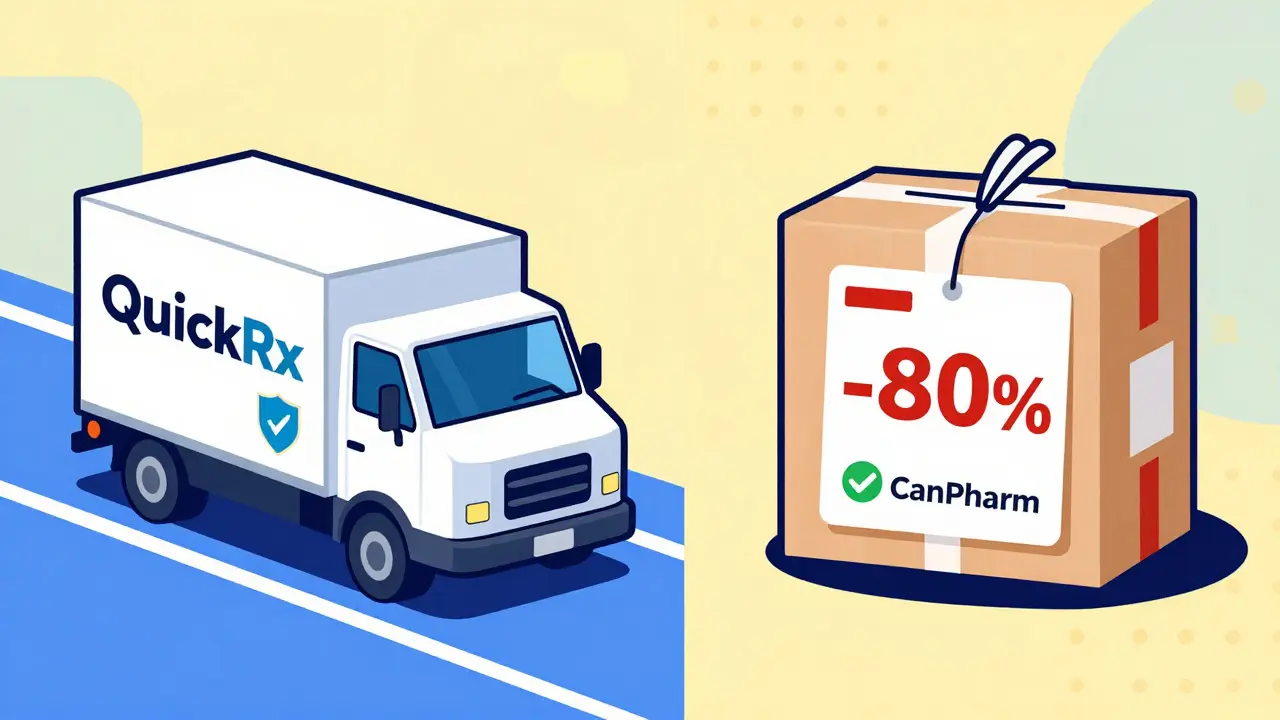 Comparison of US fast delivery vs Canadian savings for medication